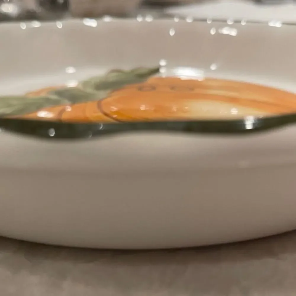 Vintage Williams Sonoma pie dish Pumpkin handpainted